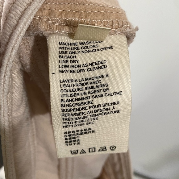 Anthropologie Retro Tapered Straight Jeans in Cream Size 28 Tencell Cotton Blend - Picture 7 of 9